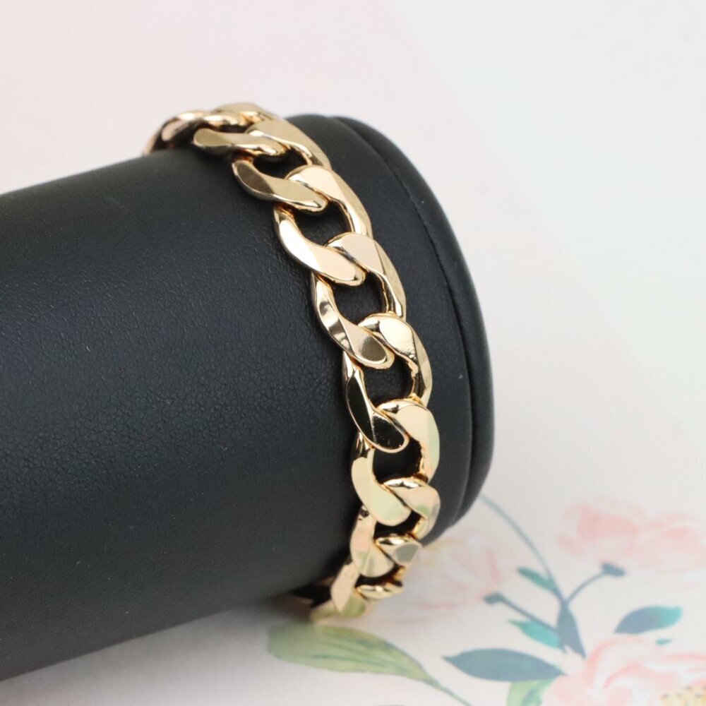 "Chunky Rose Gold Link Chain Bracelet in High Quality Brass, XPBL1154 - Picture 7 of 12